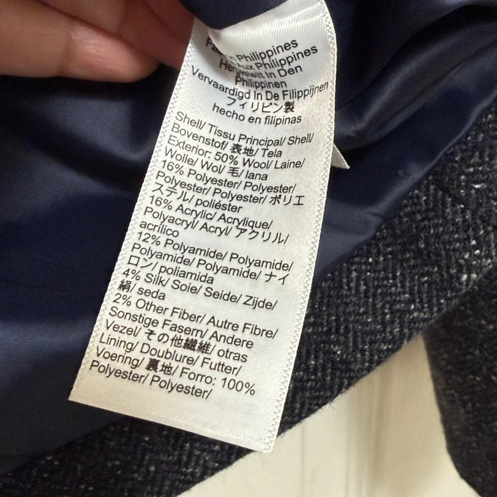 NWT J.Crew École Blazer in Herringbone Wool Blend